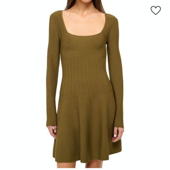 STAUD Olive Green Mini Dress - Picture 5 of 10